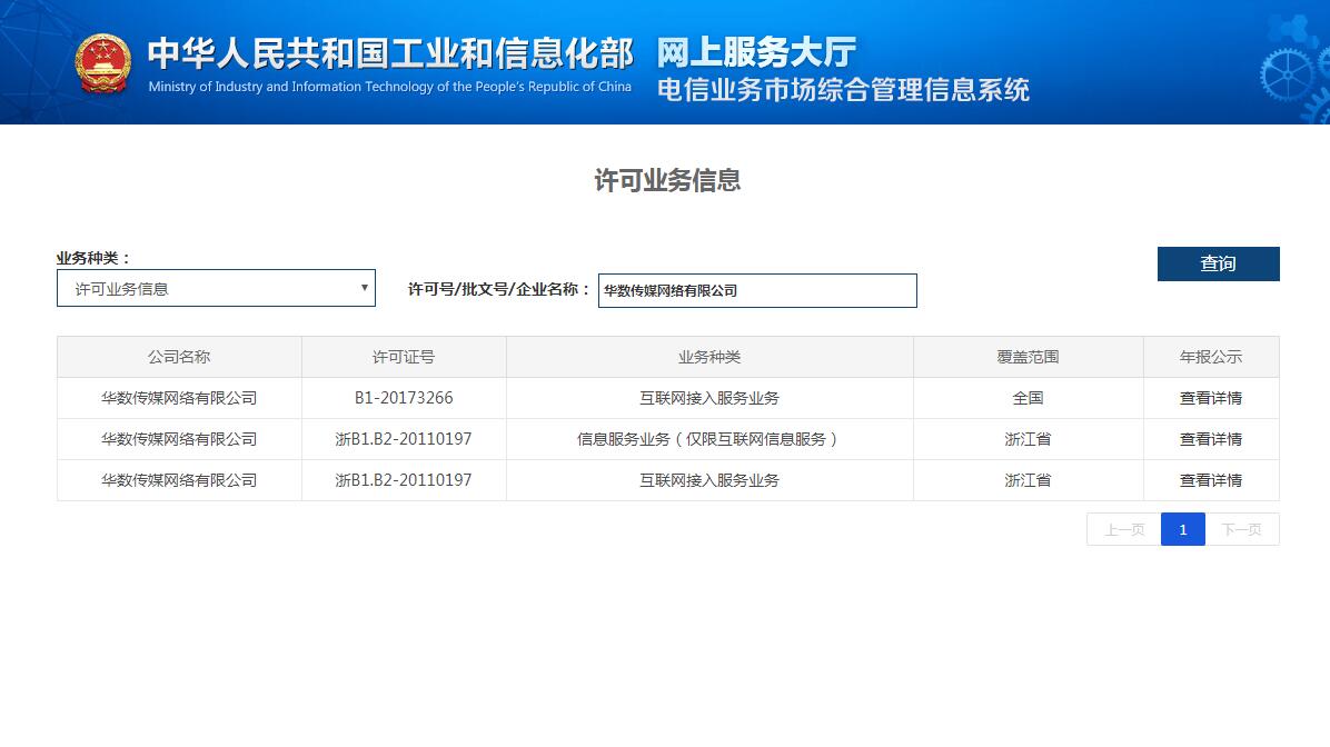 华数传媒网络有限公司